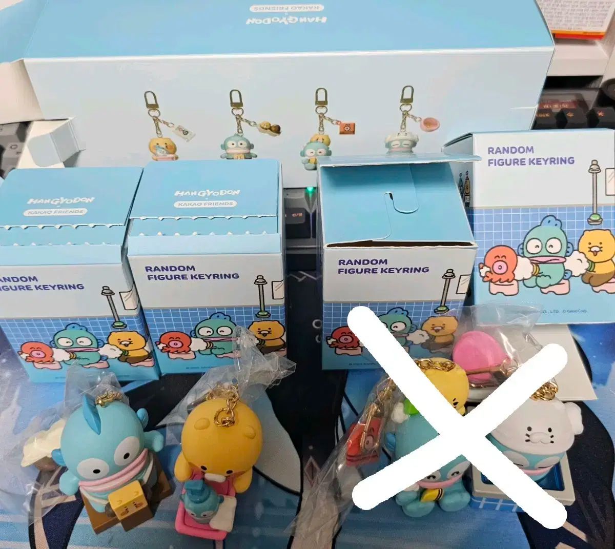韓国 限定 チュンシク ハンギョドン ランダムフィギュアキーリング コンプセット カカオフレンズ × ハンギョドン コラボ ランダムフィギュアキーリング