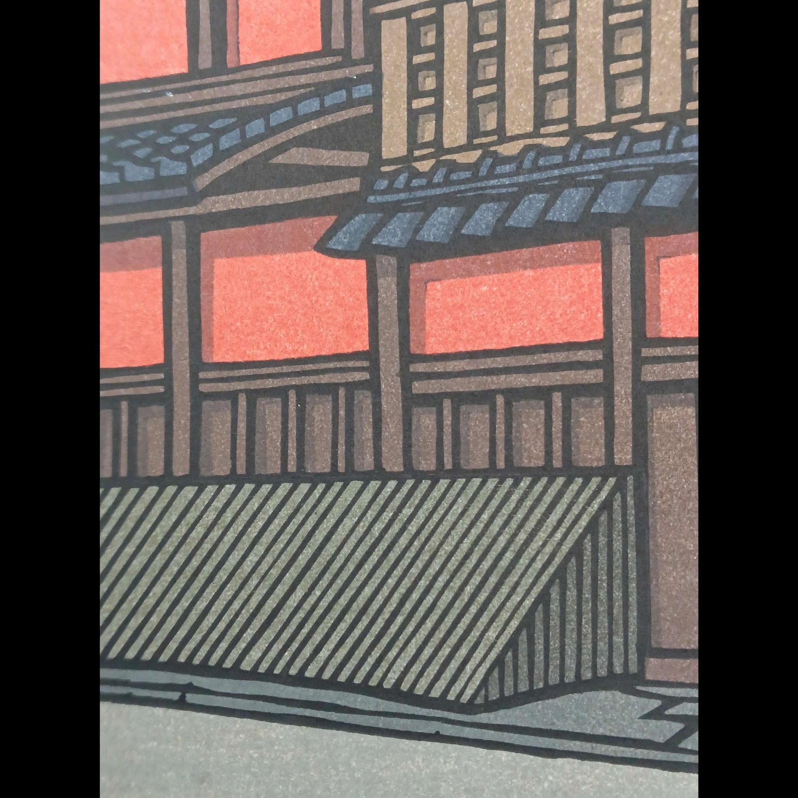 西嶋勝之先生木版画 うらら