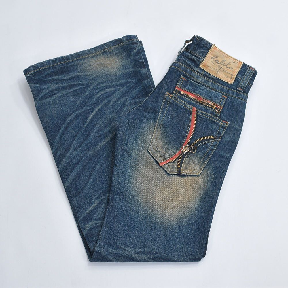 00s Y2K LOLITA JEANS ロリータジーンズ ジッパーギミックデザイン 