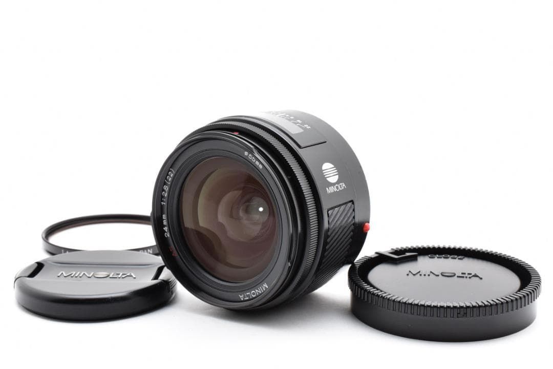 MINOLTA AF 24mm F2.8 純正レンズフィルター付 C092 【公式通販】