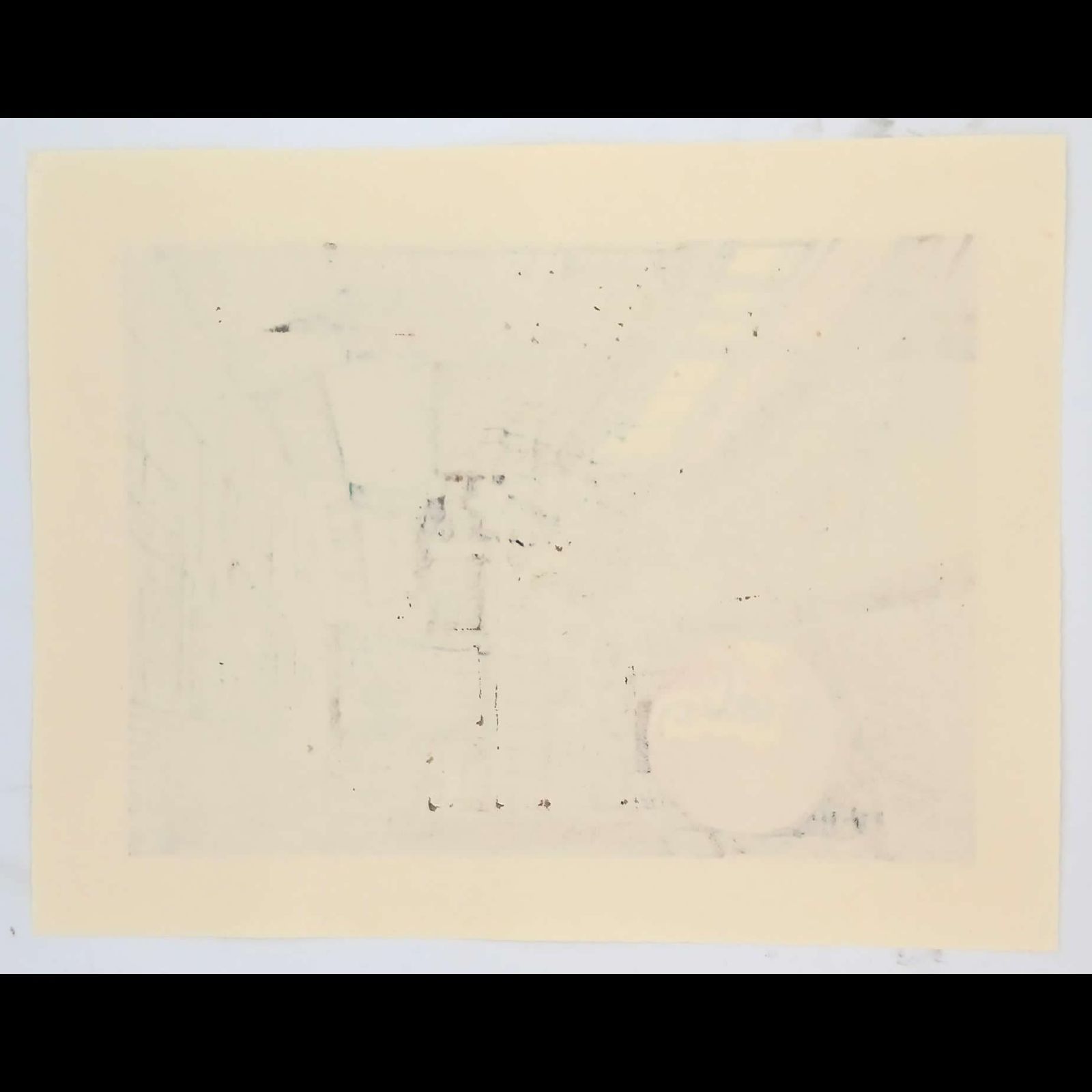 真作]創作版画 西嶋勝之先生木版画「白緑」サインあり 無限定 ☆送料