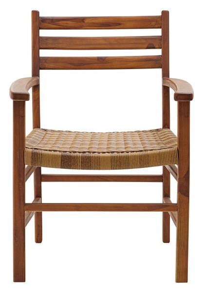 ダイニングチェア アーム付き 天然木 チーク 通気性 快適 座り心地 ナチュラル 雰囲気 くつろぎ 上品 自然