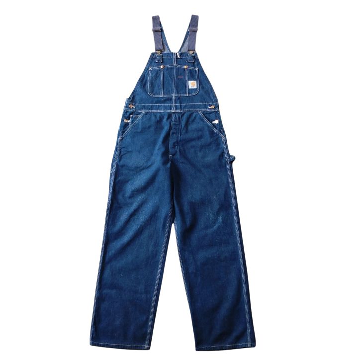 □古着 Carhartt カーハート デニムオーバーオール サロペット 古着