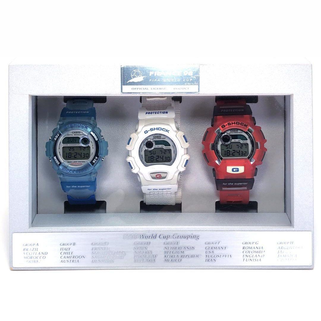 電池交換済・箱付】CASIO カシオ／G-SHOCK フランス98 FIFAワールド