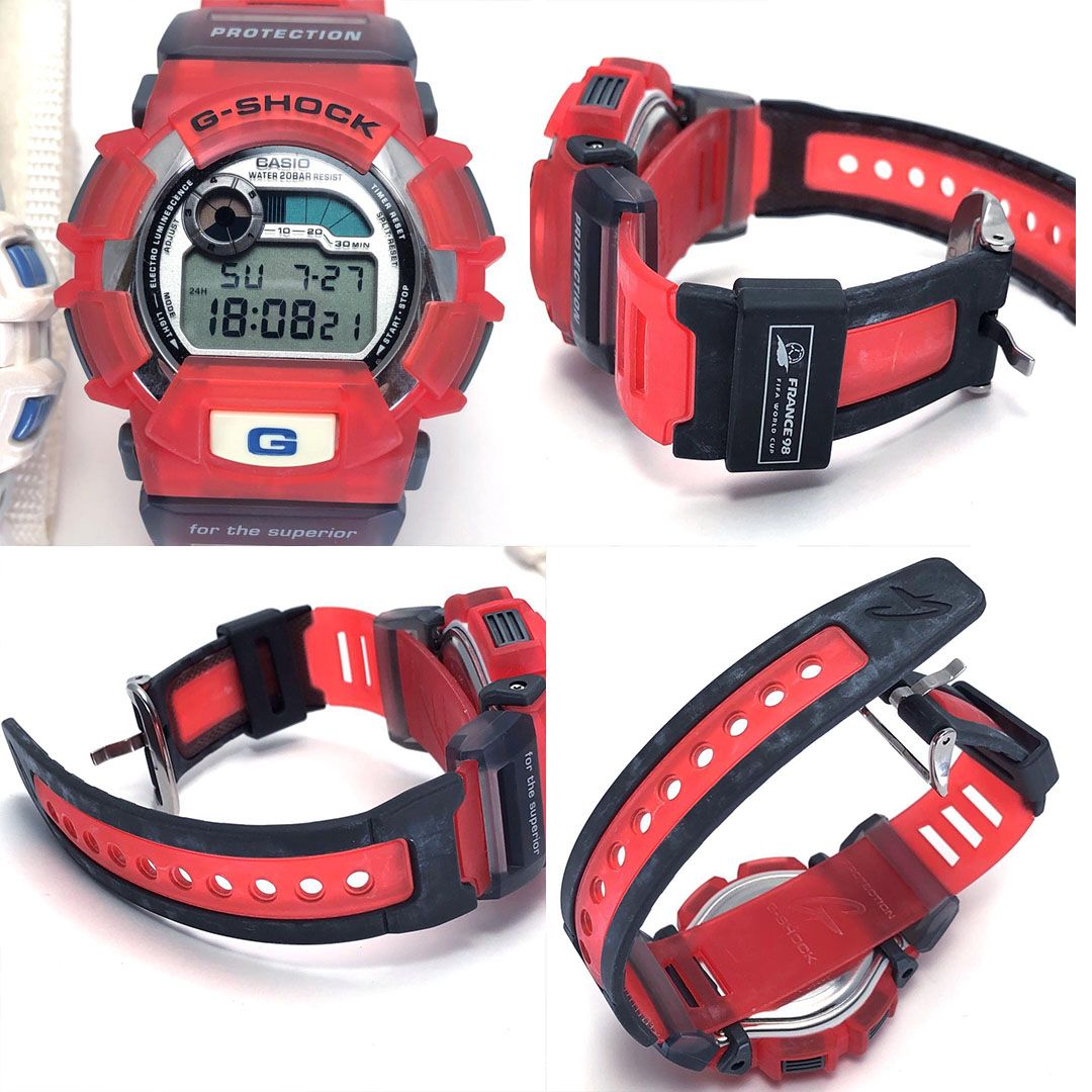 電池交換済・箱付】CASIO カシオ／G-SHOCK フランス98 FIFAワールド