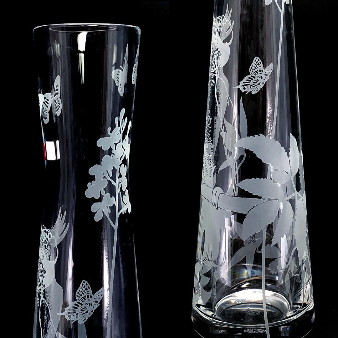 希少】Baccarat バカラ／ポエティックガーデン オウム＆蝶柄 フワラー