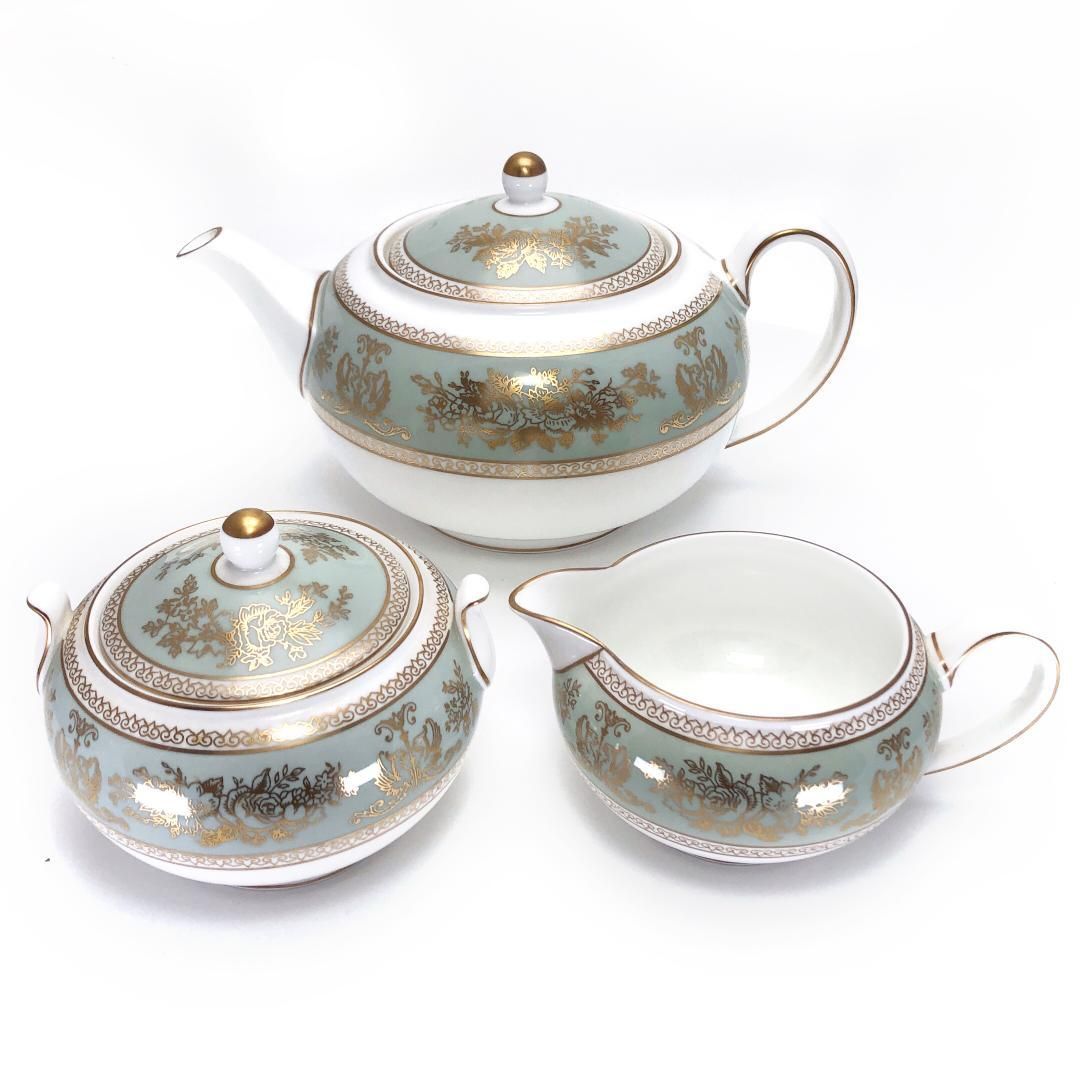 美品】WEDGWOOD ウェッジウッド／コロンビア セージグリーン 