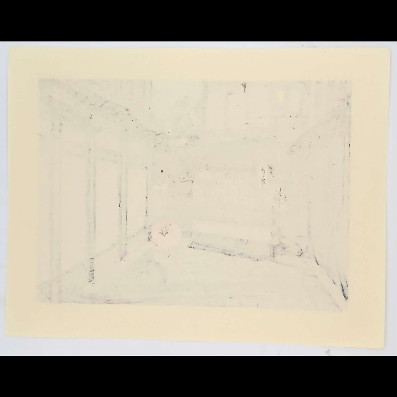 真作]創作版画 西嶋勝之先生木版画「立秋」サインあり 無限定 ☆送料