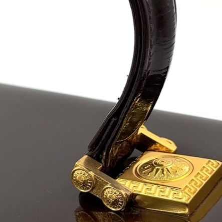 バニティバッグ レザー×エナメル