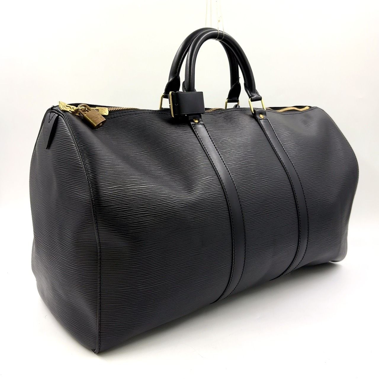 LOUIS VUITTON キーポル50 エピ エピ ノワール レザー ブラック