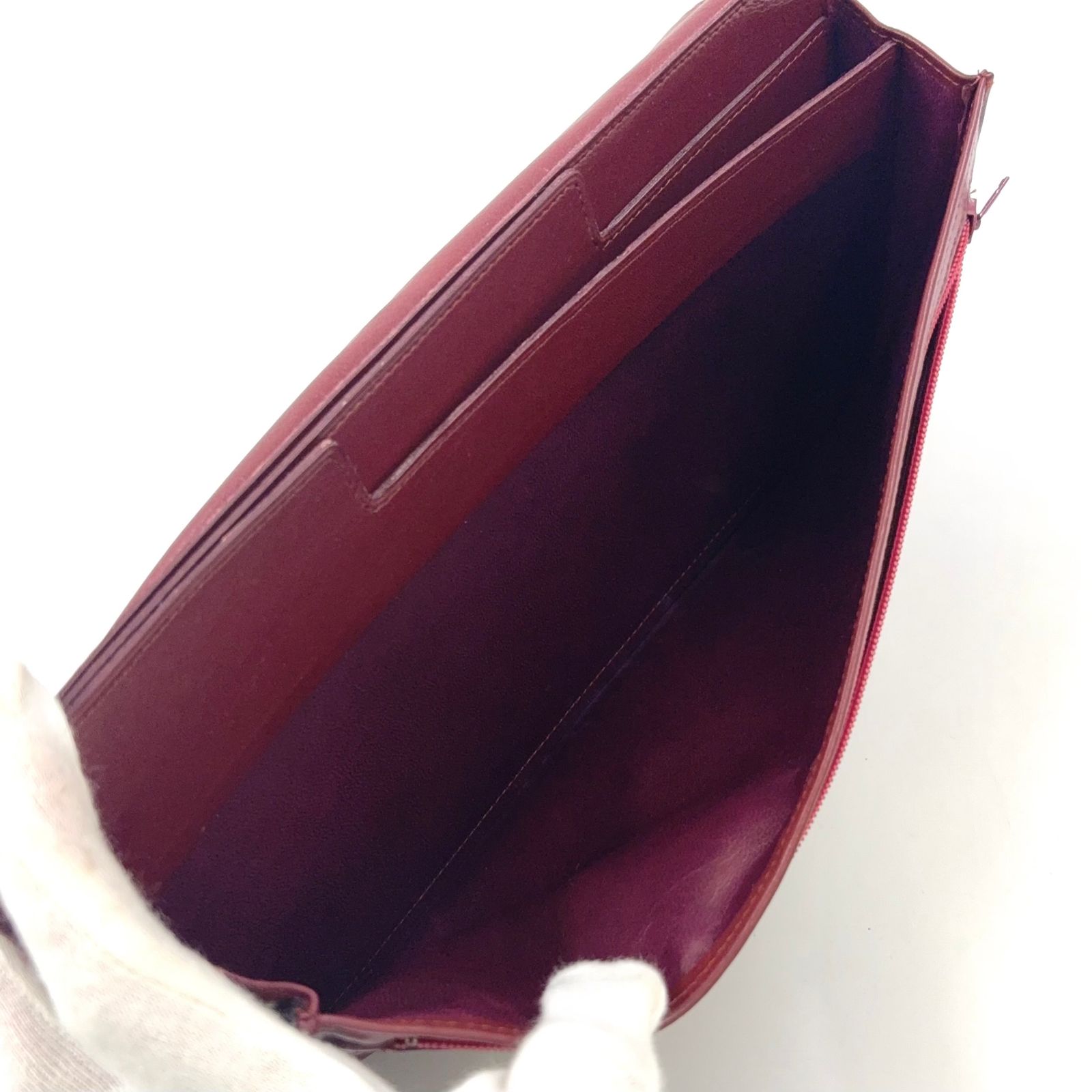 レザー ボルドー