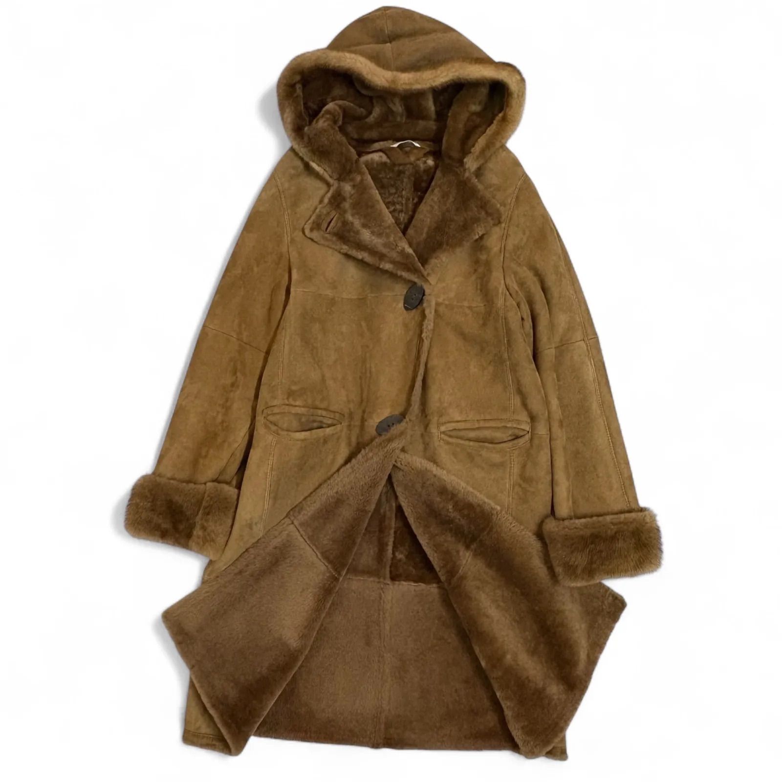 最高級白タグ マックスマーラ MaxMara リアルムートン コート 毛皮