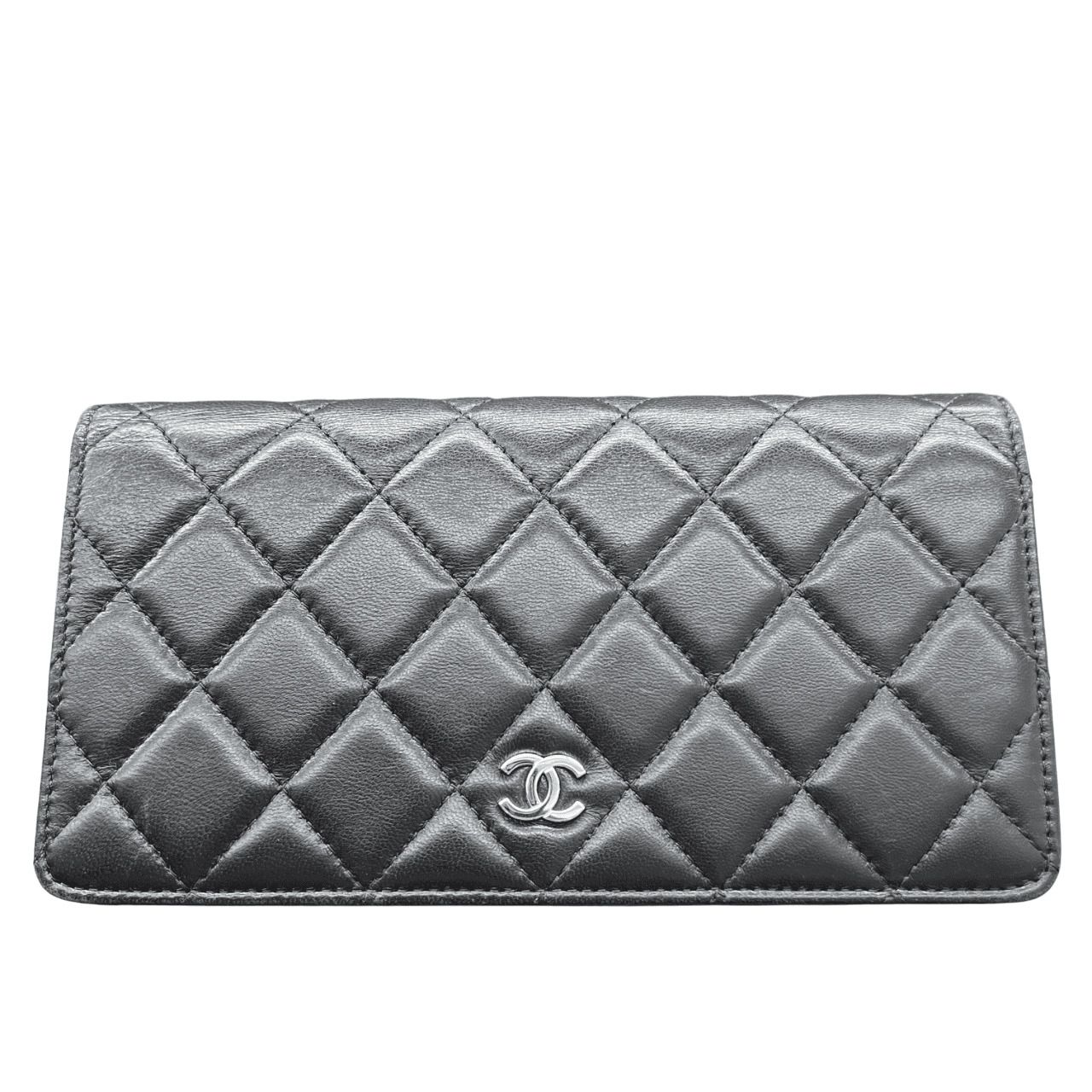 CHANEL(シャネル) シャネル 長財布/マトラッセ/ラムスキン/グレー 