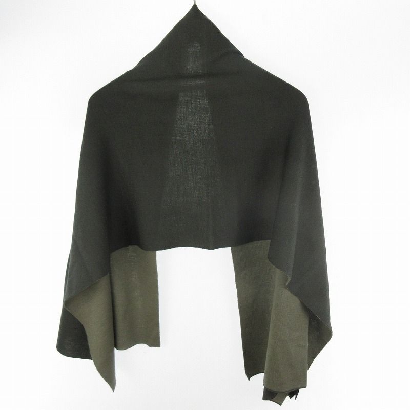 プラダ PRADA マフラー ニット リバーシブル ウール100％ オリーブ