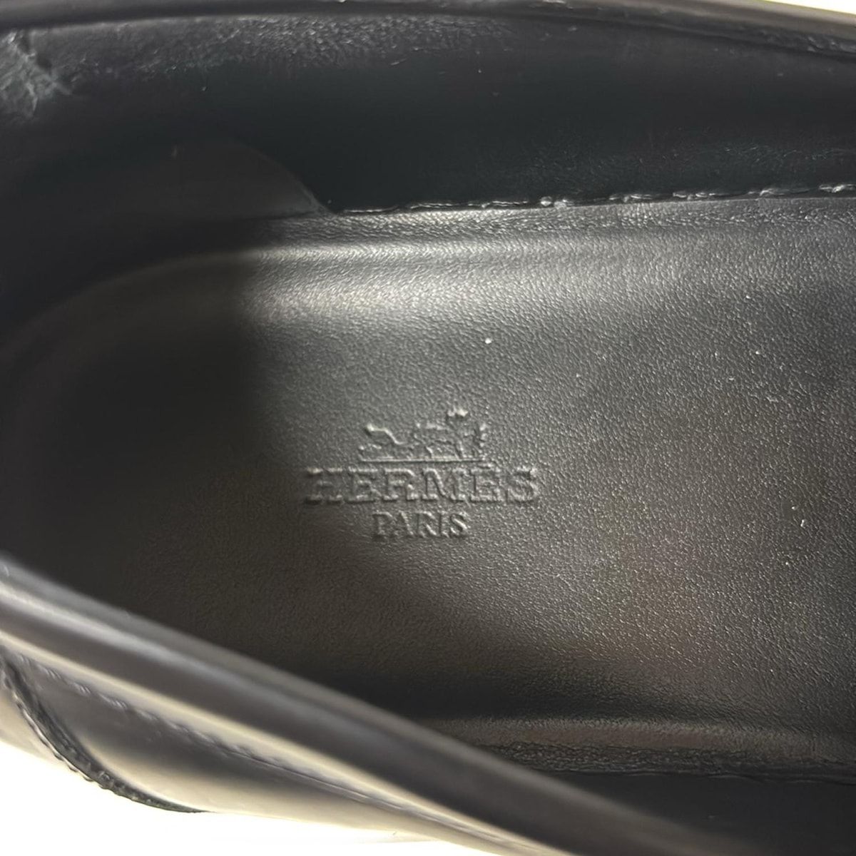  HERMES エルメス シューズ 42.5 メンズ - 黒 レザー その他 靴