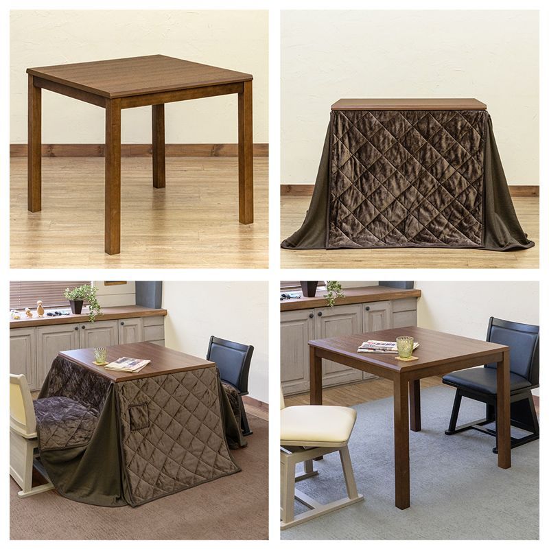 80×80㎝] ダイニングコタツ 掛け布団セット ダイニングこたつテーブル