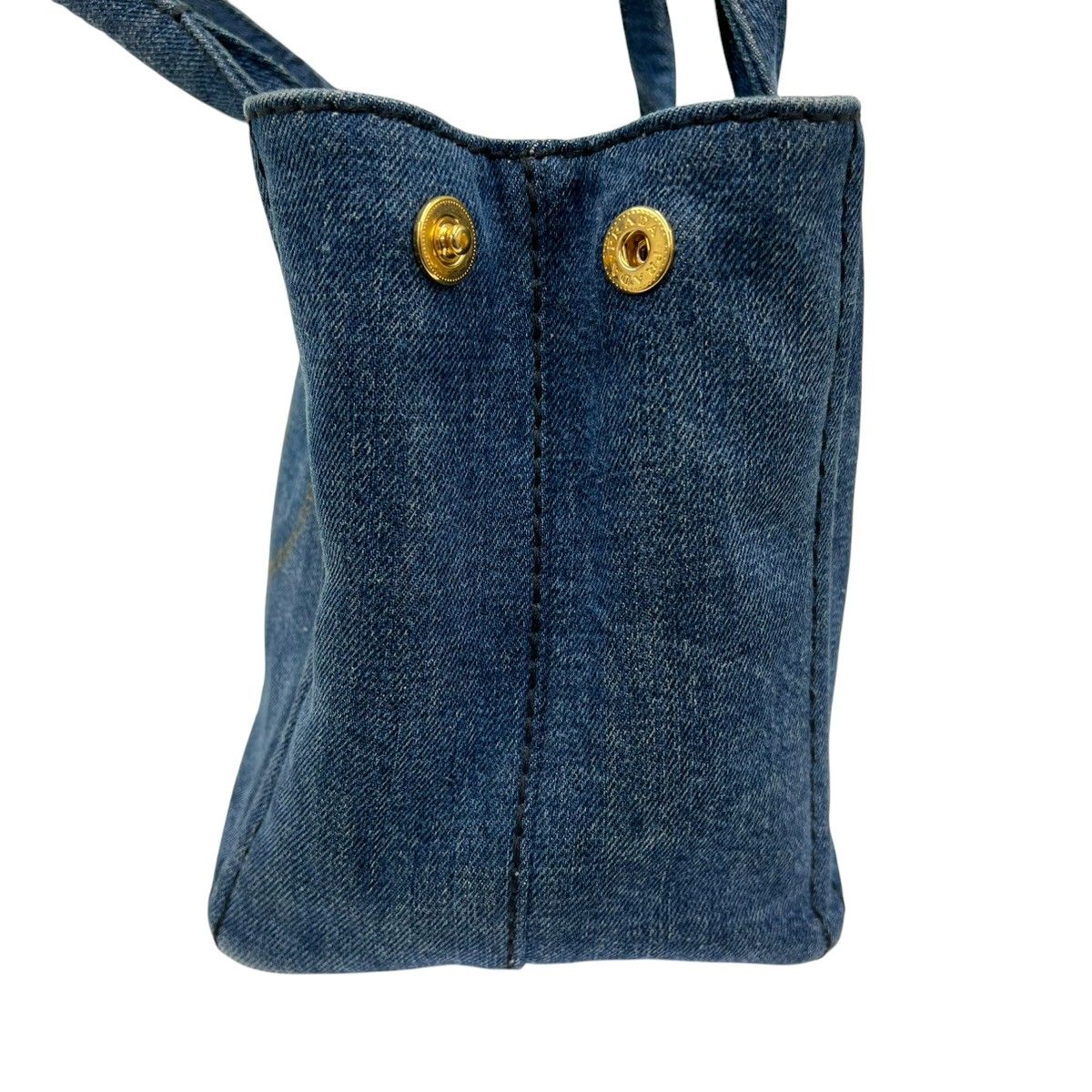 PRADA プラダ 1BG439 ロゴ カナパ デニム カバン ハンドバッグ トートバッグ キャンバス NERO グレー系 レディース PRADA カナパトートバッグ デニム NERO（ブラック）1BG439 .z80602