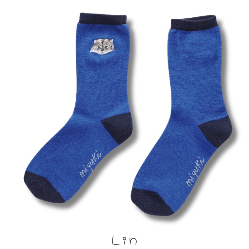 松尾ミユキ　あったかウールブレンド レディースソックス　Kijitora　猫 松尾ミユキあったかウールブレンド レディースソックスKijitora猫