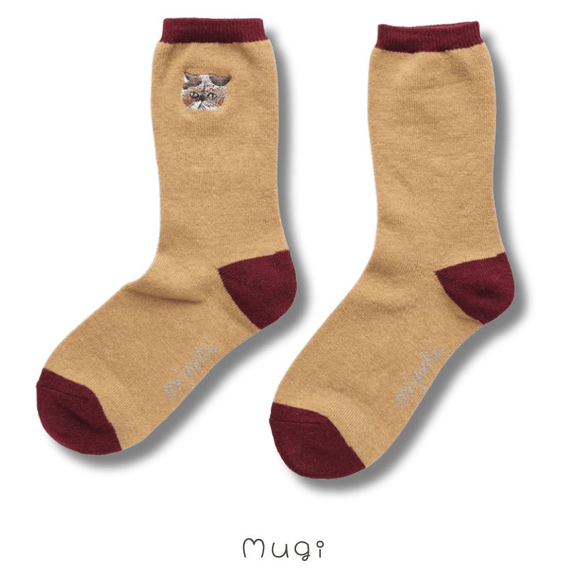 松尾ミユキ / Matsuo Miyuki】Wool blend EMB'D-cat ウールブレンド