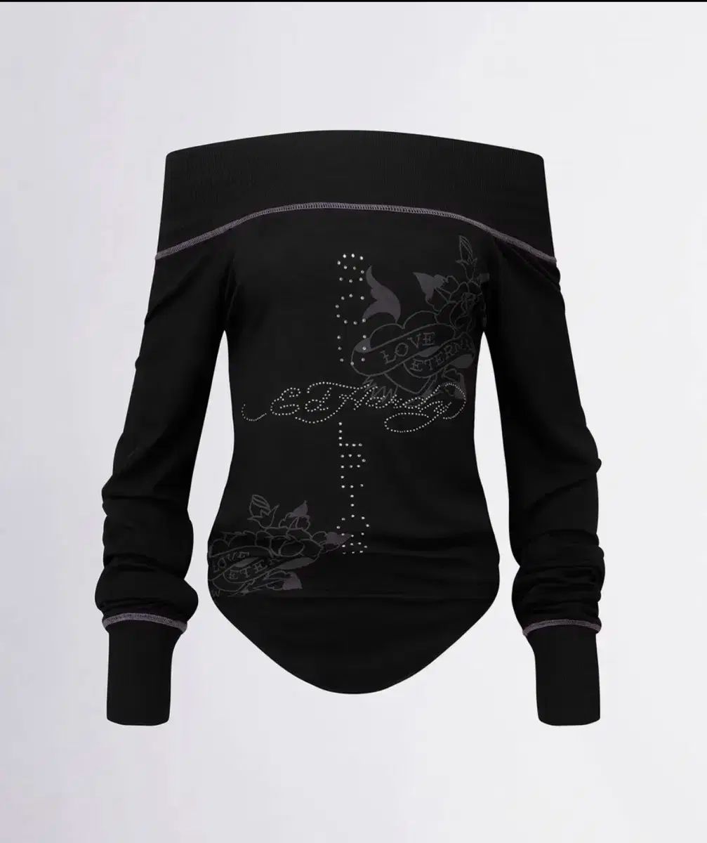 Sculptor X Ed Hardy オフショルダートップス