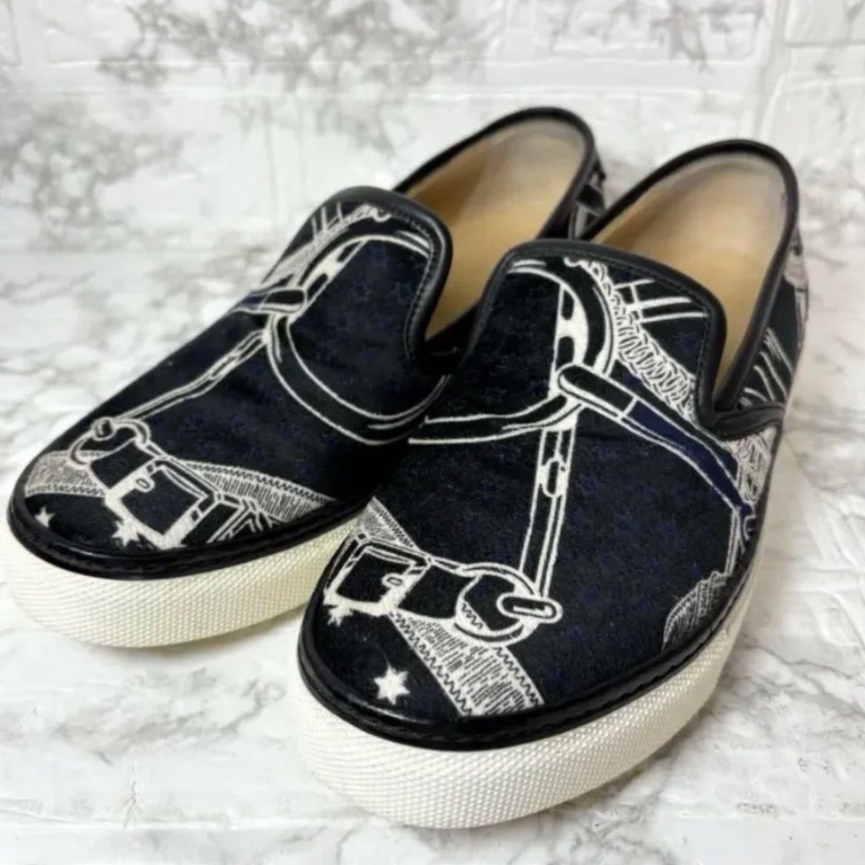 エルメス HERMES スリッポン エスパドリーユ スカーフ柄 靴 スニーカー