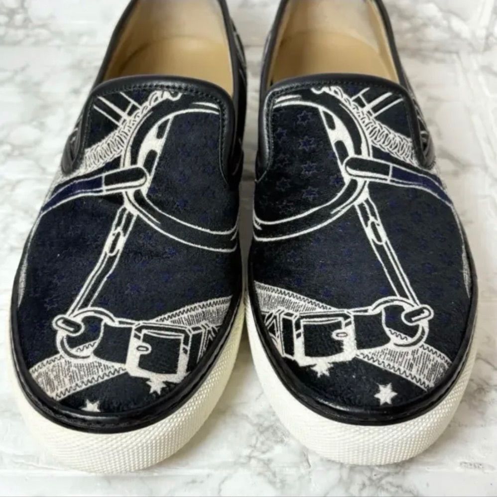 エルメス HERMES スリッポン エスパドリーユ スカーフ柄 靴 スニーカー