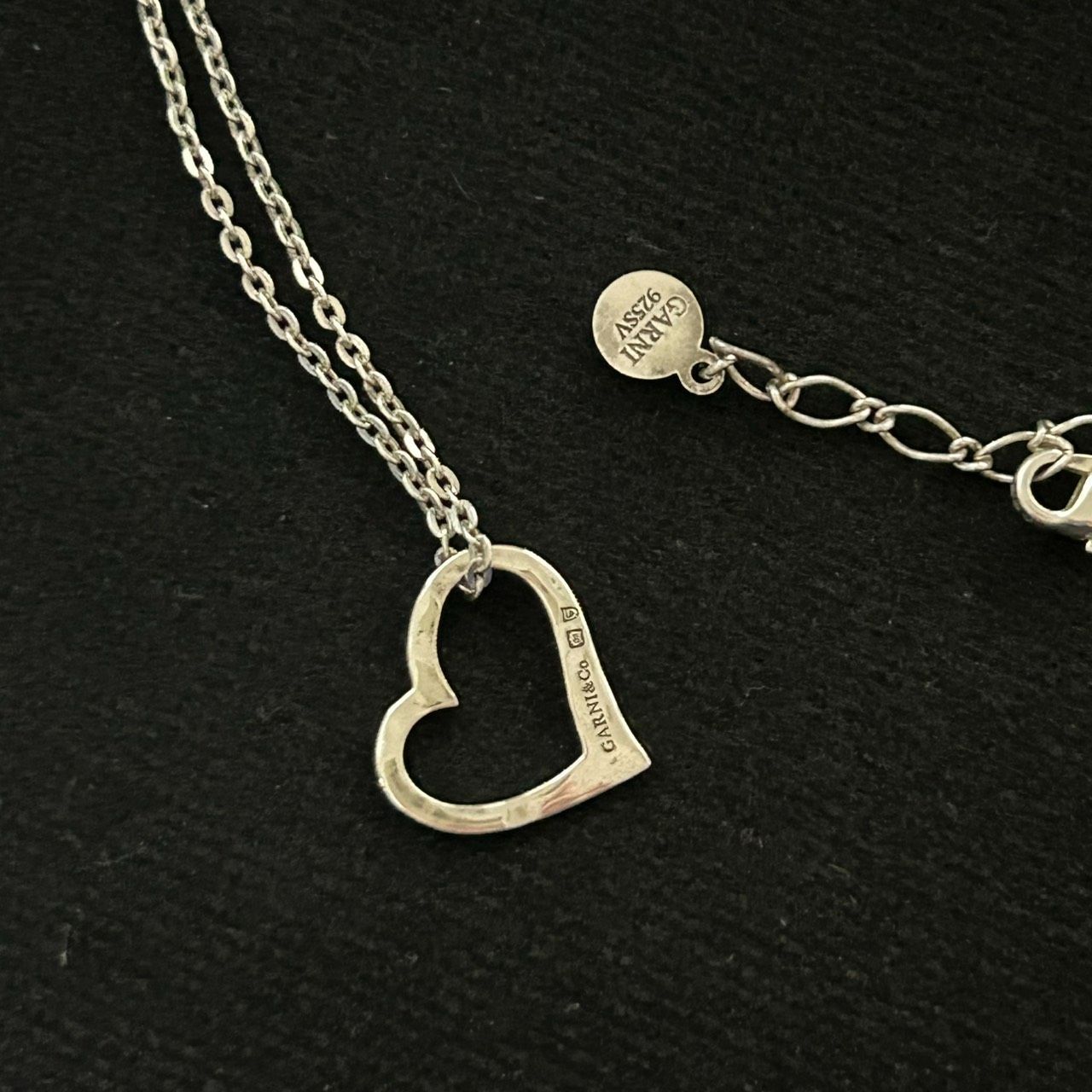 良品】GARNI ガルニ ハートネックレス シルバー925 / GARNI Silver 925 