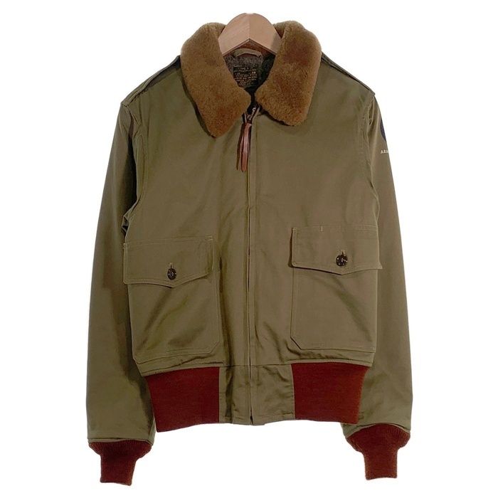 BUZZ RICKSON S バズリクソンズ TYPE B-10 フライトジャケット 赤リブ カーキ BR11134 Size 38