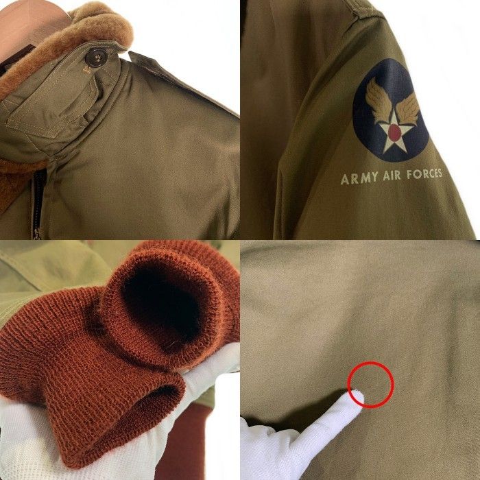 フライトジャケット 赤リブ