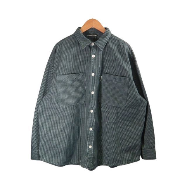 COOTIE GARMENT DYED RIPSTOP CHECK SHIRT GREEN サイズS クーティー ガーメント ダイド リップストップ チェック シャツ トップス 大名店