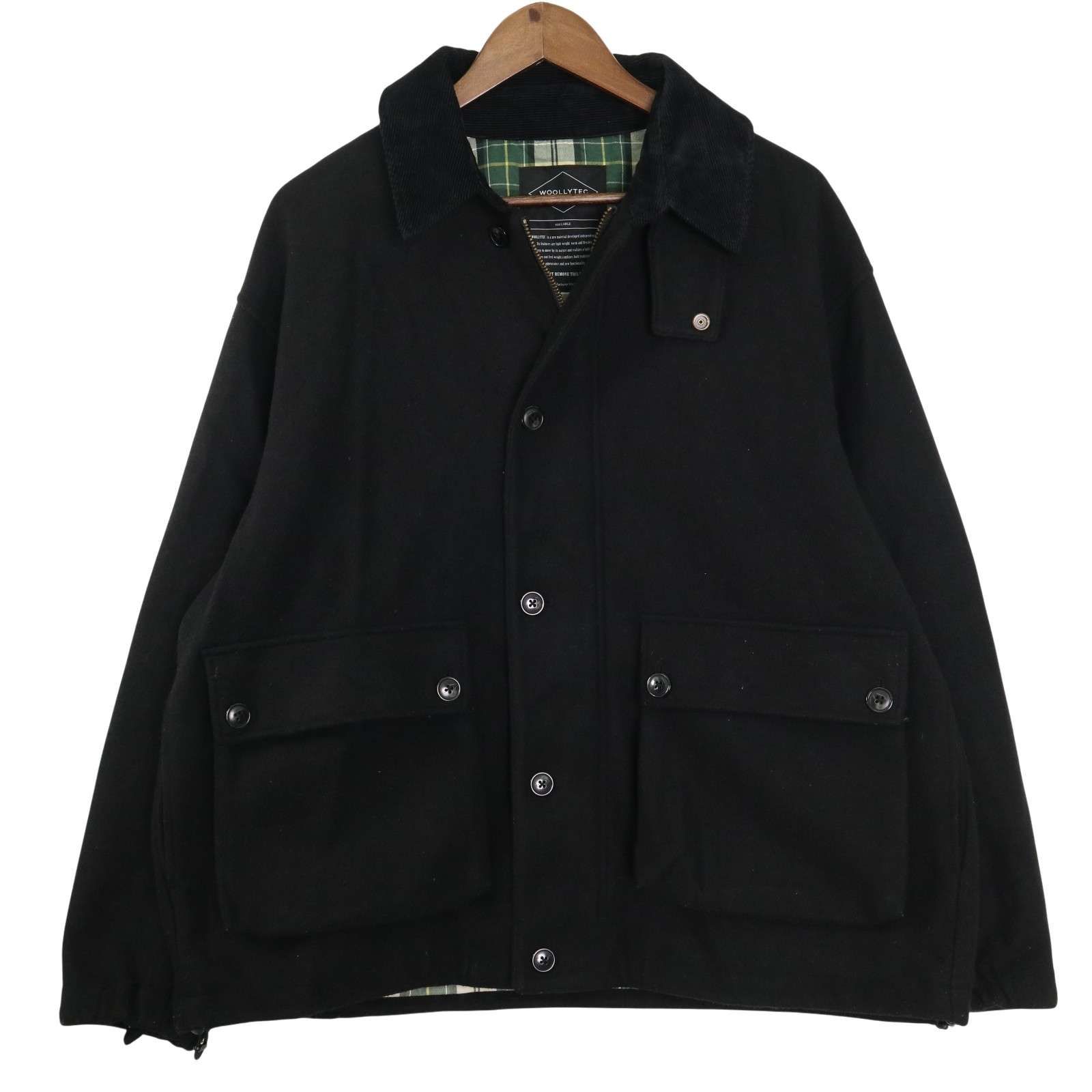 WOOLLYTEC ウーリーテック 秋冬 裏チェック☆ 襟コーデュロイ ワーク 