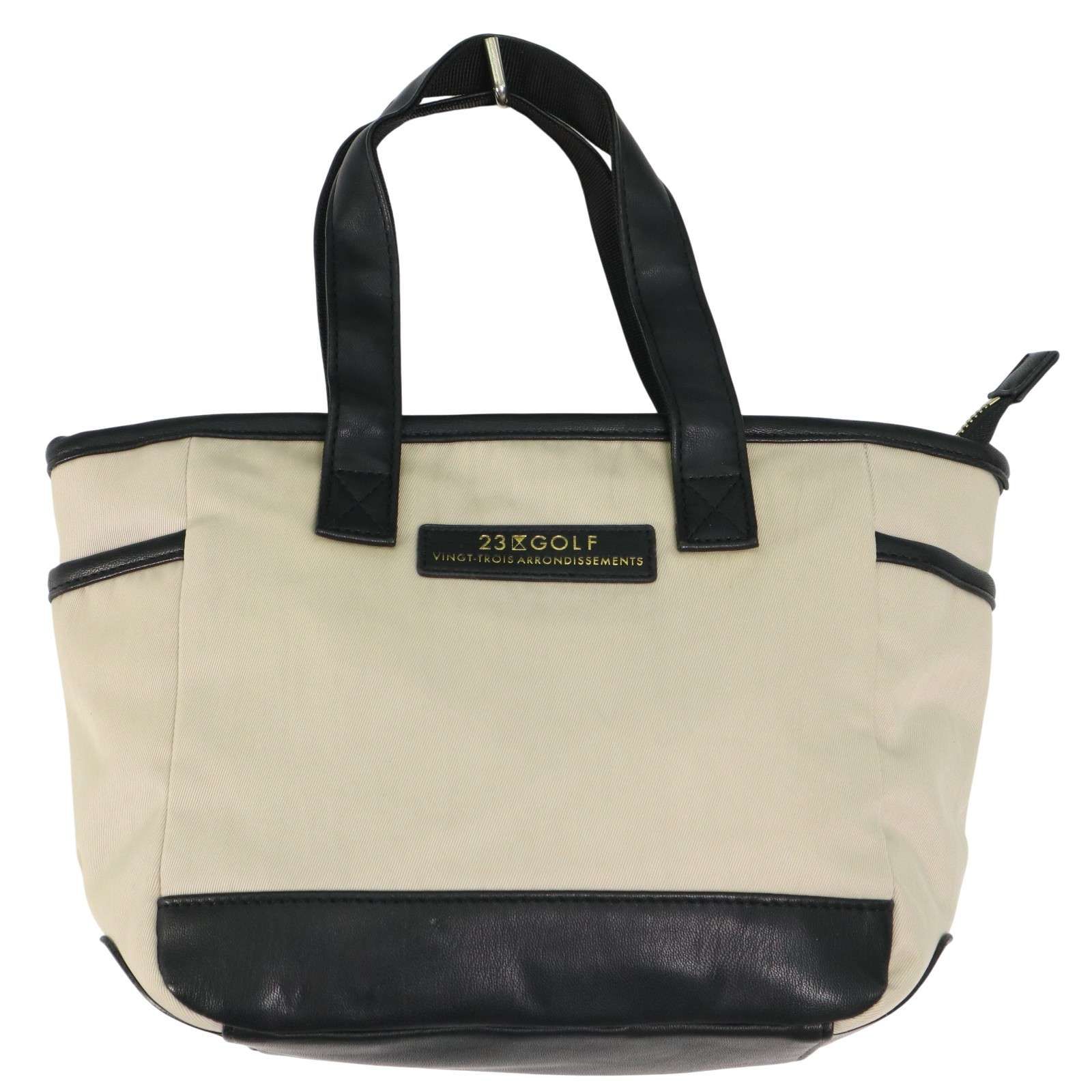 23区 GOLF 23区 ゴルフ 通年 Fレザー 切替☆ トート バッグ 鞄 Sz.F