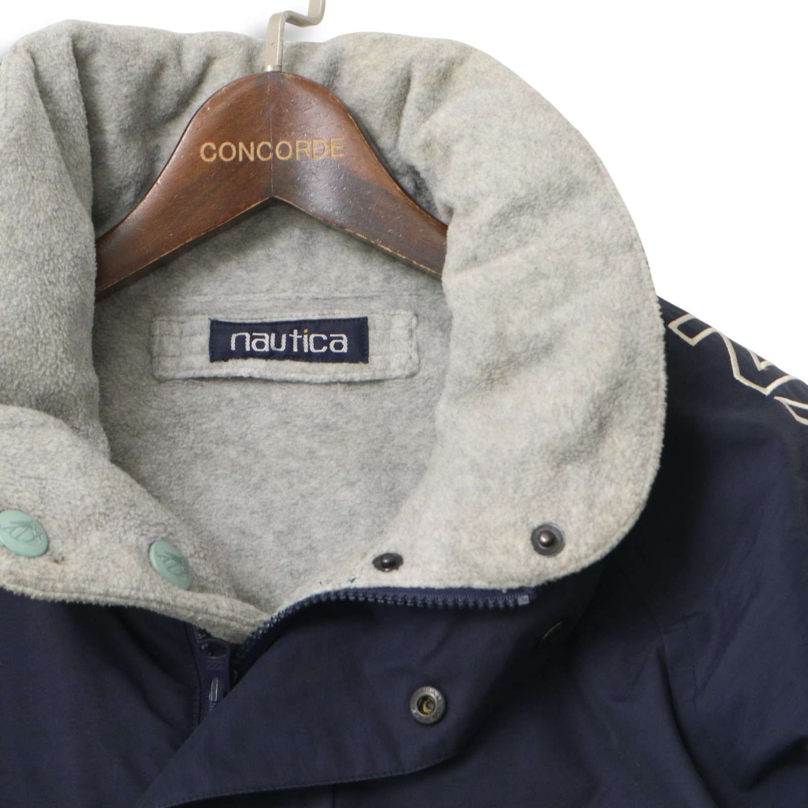90s☆ NAUTICA ノーティカ 秋冬 ロゴ☆ リバーシブル フリース