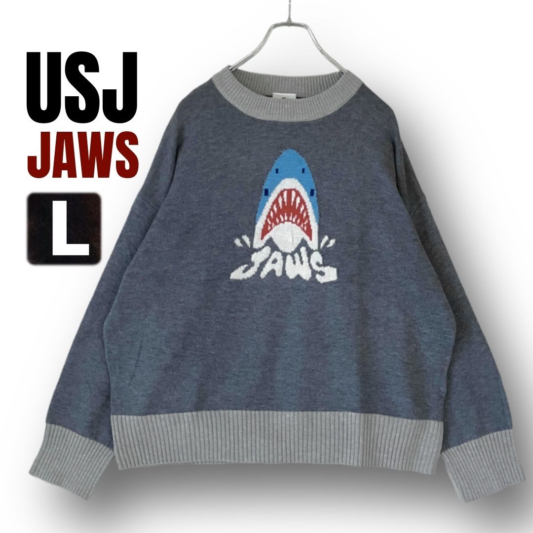 美品】USJ JAWS☆クルーネックセーター☆ユニバーサルスタジオジャパン 