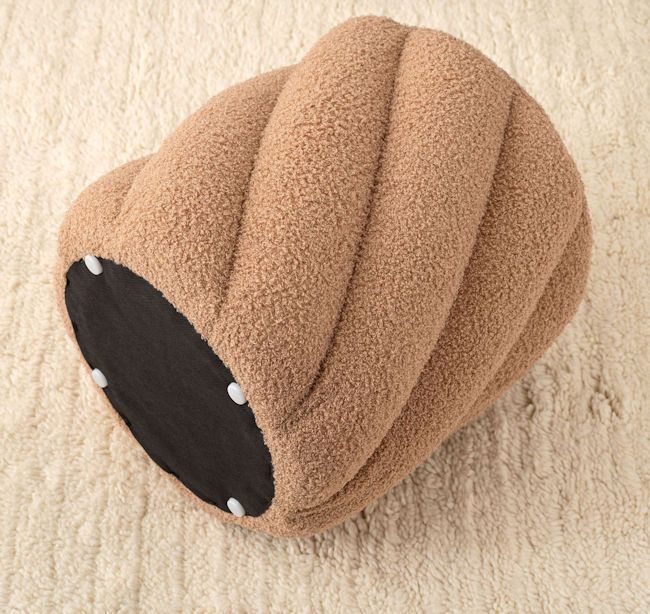 良い ツイストフォルムデザイン スツール高さ40cm 椅子 オットマン