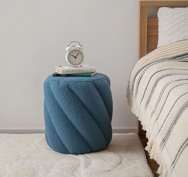 ツイストフォルムデザイン スツール高さ40cm 椅子 オットマン（371） 良い ツイストフォルムデザイン スツール高さ40cm 椅子 オットマン