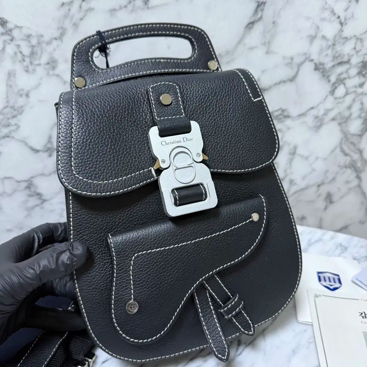 ディオール CD ロゴ グレイン スリングバック クロスバック メッセンジャーバッグ