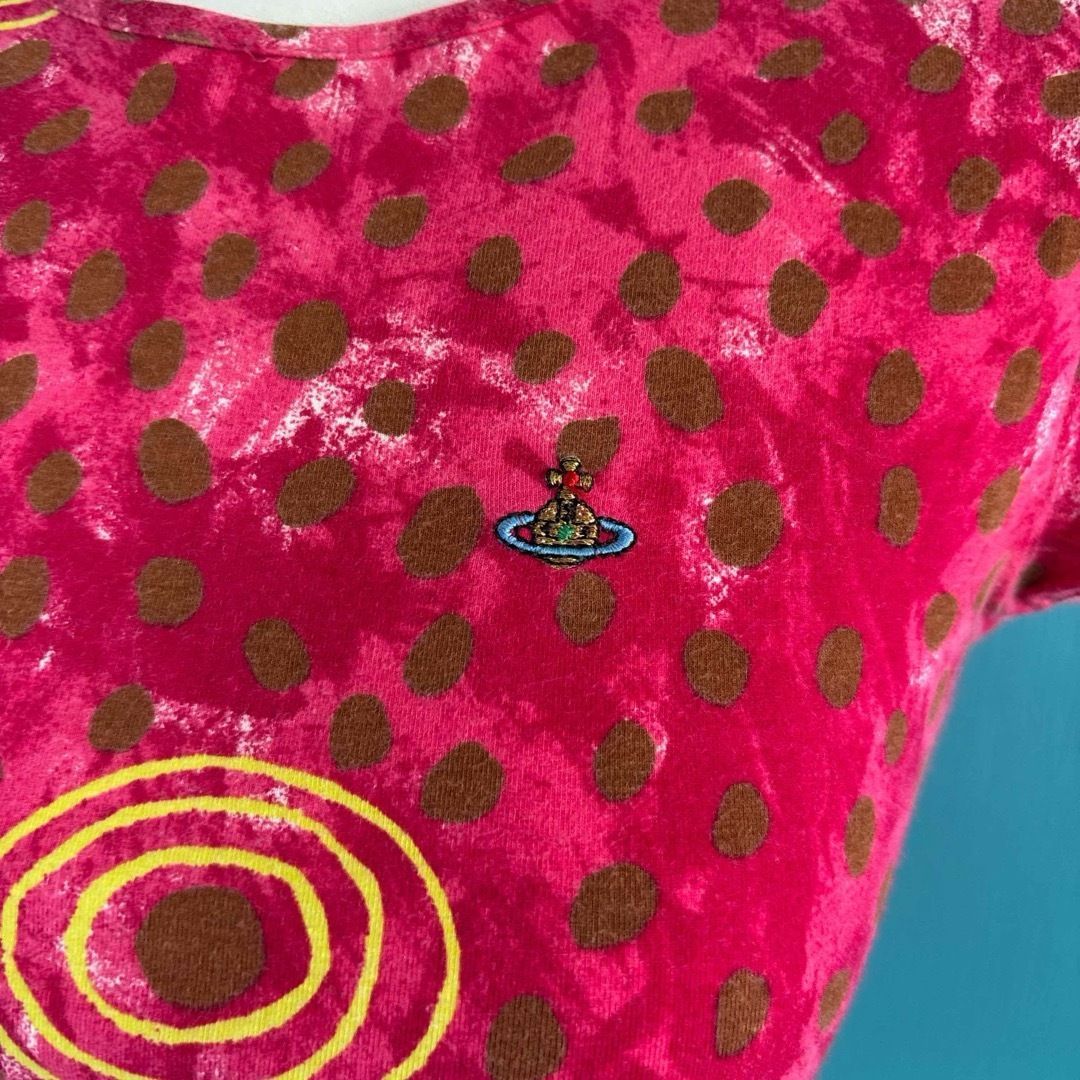 917 Vivienne Westwood S ドット柄Tシャツ オーブ刺繍 - メルカリ
