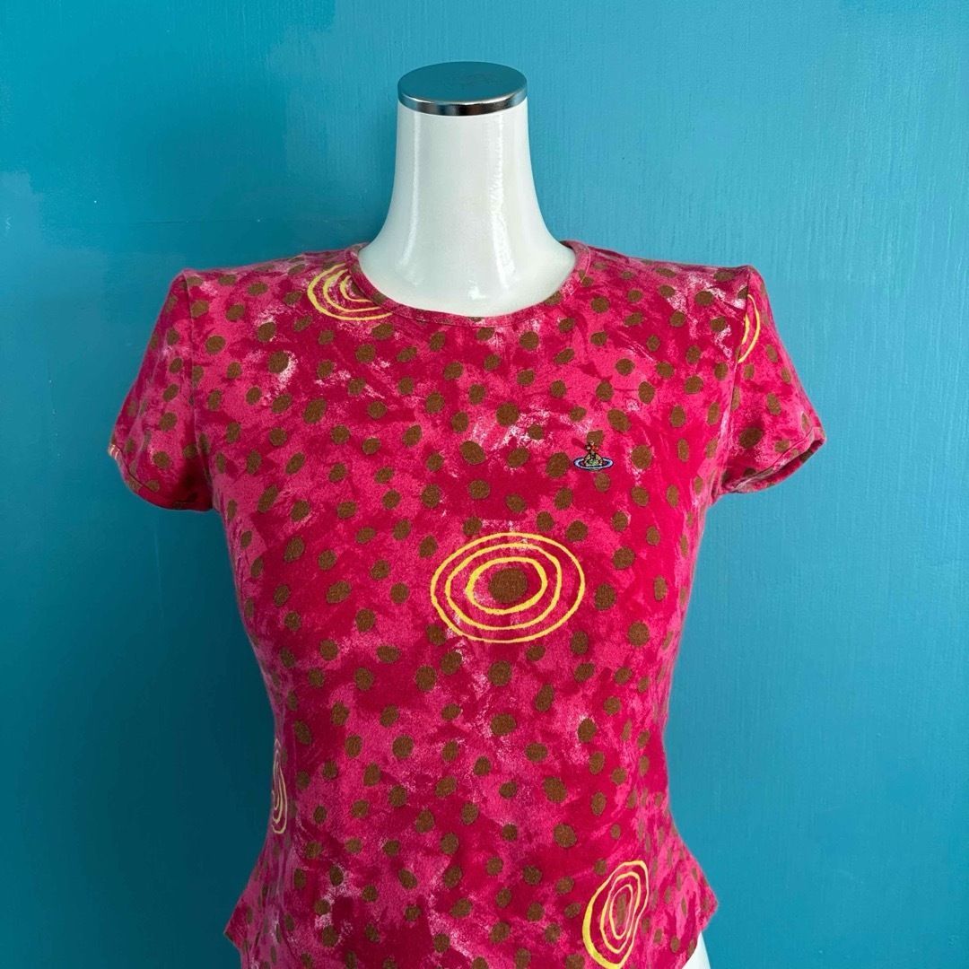917 Vivienne Westwood S ドット柄Tシャツ オーブ刺繍 917 Vivienne Westwood S ドット柄Tシャツ オーブ刺繍 - メルカリ