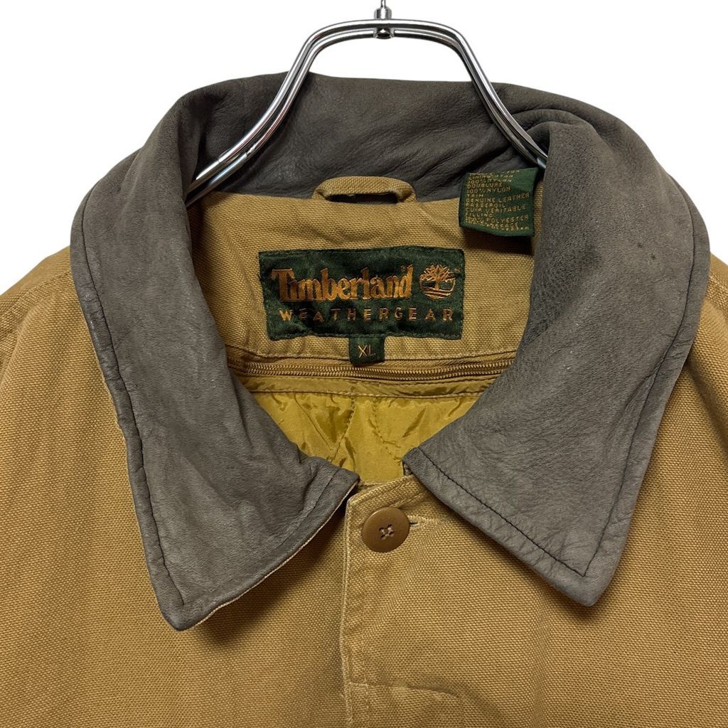 Timberland】 90～00sレザー襟ハンティングジャケットS-3337 - メルカリ