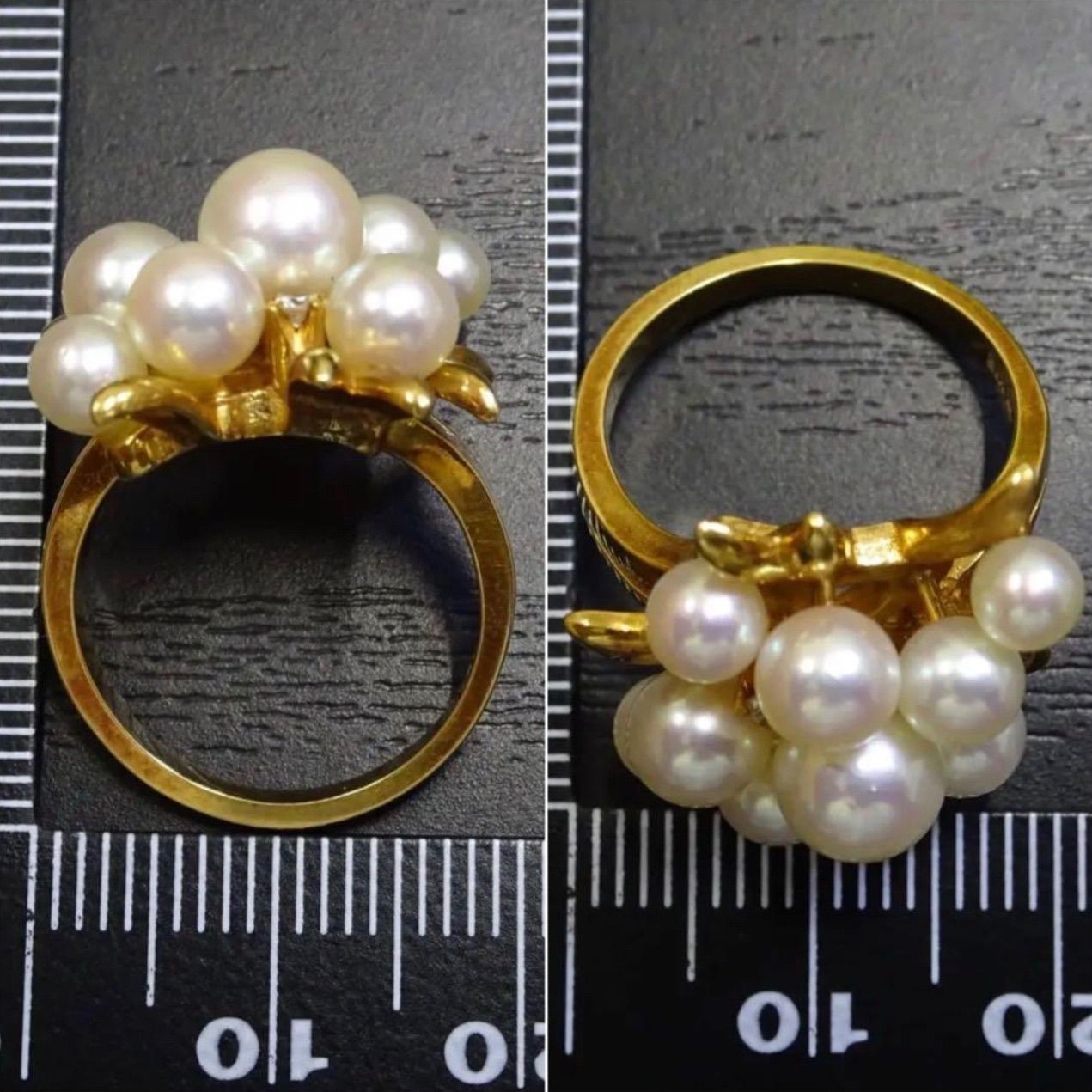 TASAKI 田崎 タサキ 18金 K18 ゴールド GOLD 750 天然あこやパール9石 