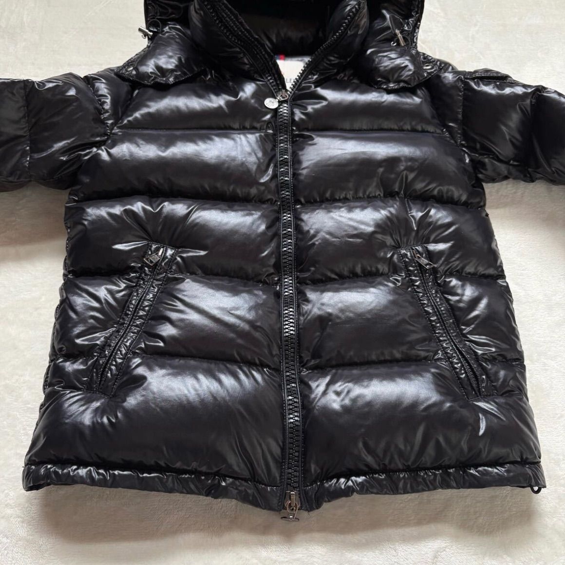 美品 MONCLER MAYA モンクレール マヤ シャイニングブラック 黒 ダウン