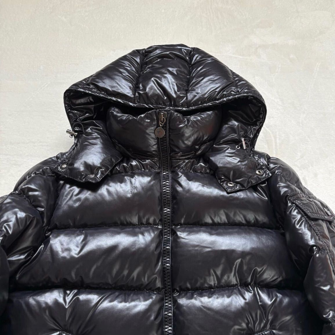 美品 MONCLER MAYA モンクレール マヤ シャイニングブラック 黒 ダウン