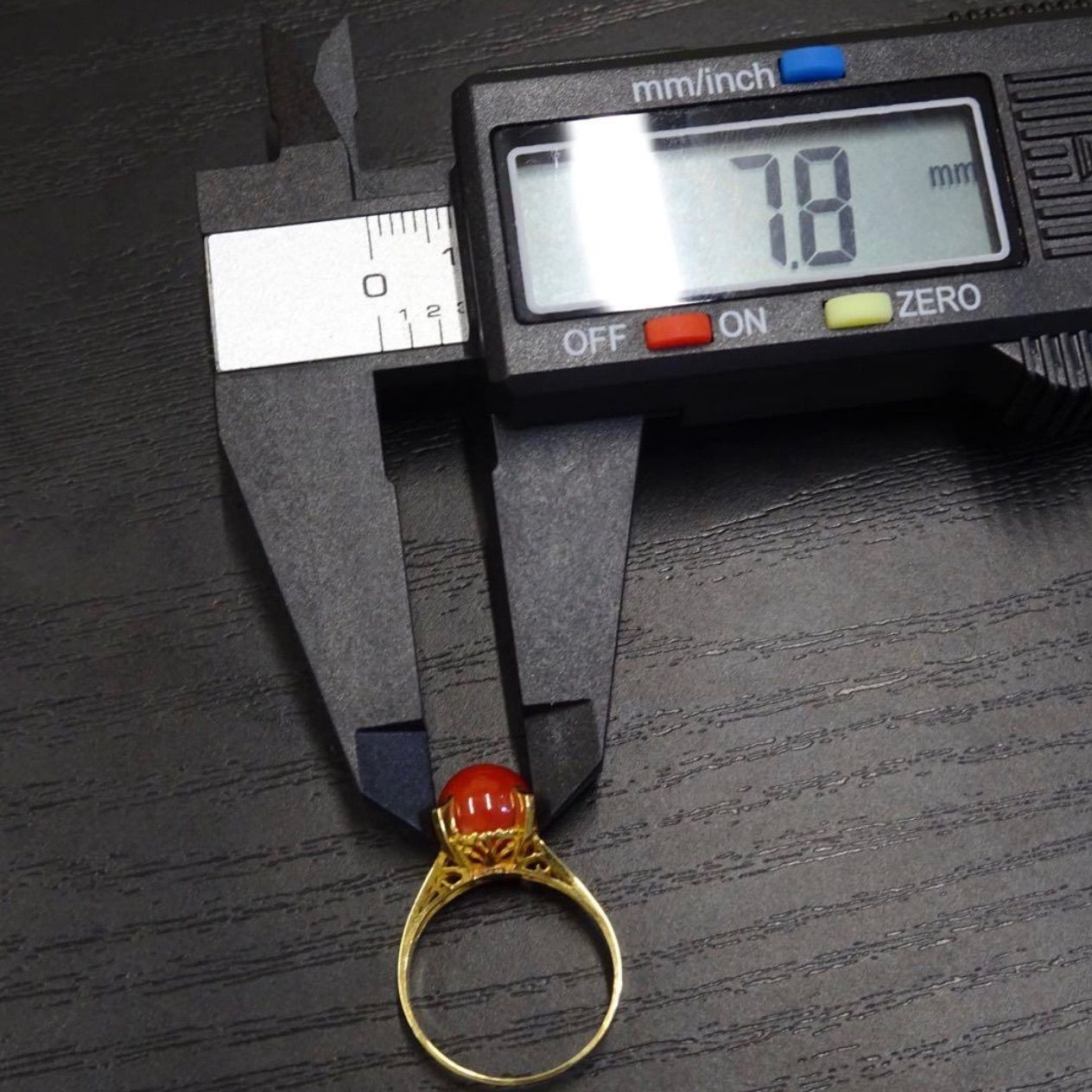 18金 K18 ゴールド GOLD 750 天然珊瑚(サンゴ さんご) 7.8mm 