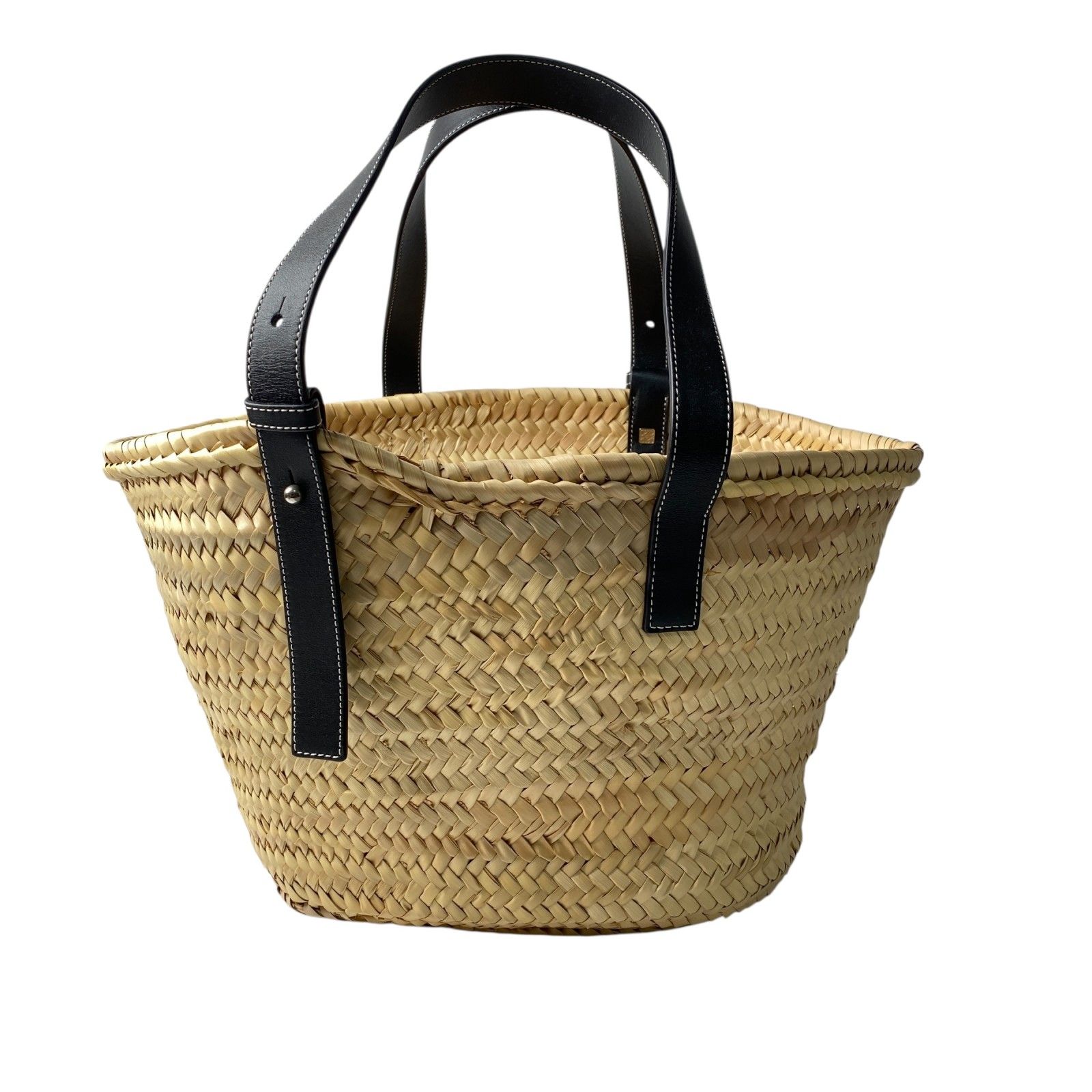 美品 ロエベ LOEWE レディース カゴバッグ ハンドバッグ ブラック 