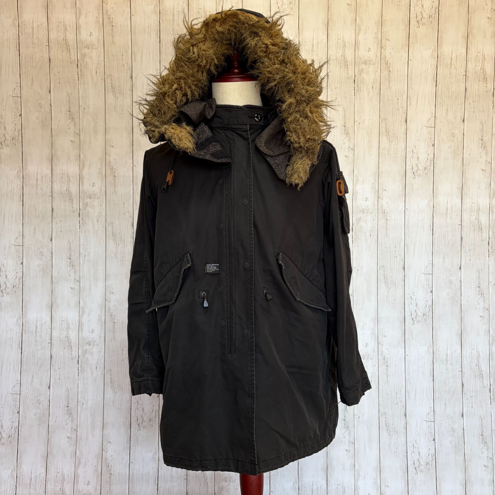 WTAPS M 51 WOMEN モッズコート ダブルタップス リブ付 フェイクファー ミリタリーコート