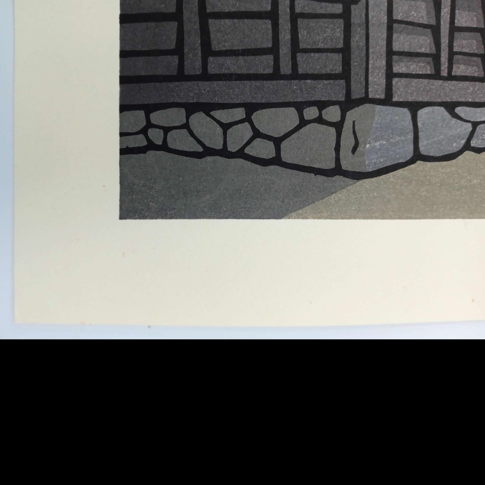 真作]創作版画 西嶋勝之先生木版画「夏入」サインあり 無限定 ☆送料