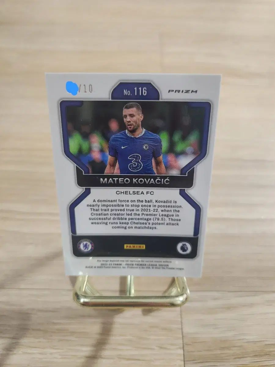 22-23 Panini パニーニ プリズム 10 GOLD チェルシー マテオ コヴァチッチ サッカーカード