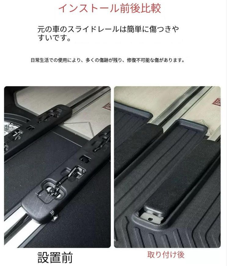 トヨタエルファ3列シートに適用されますスライドレール保護カバートランクウィルファ40系改装部品