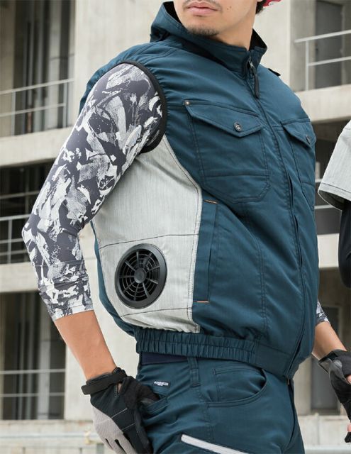 種類7：M/11 ネイビー クロダルマ 空調ウェア エアーセンサー【26896